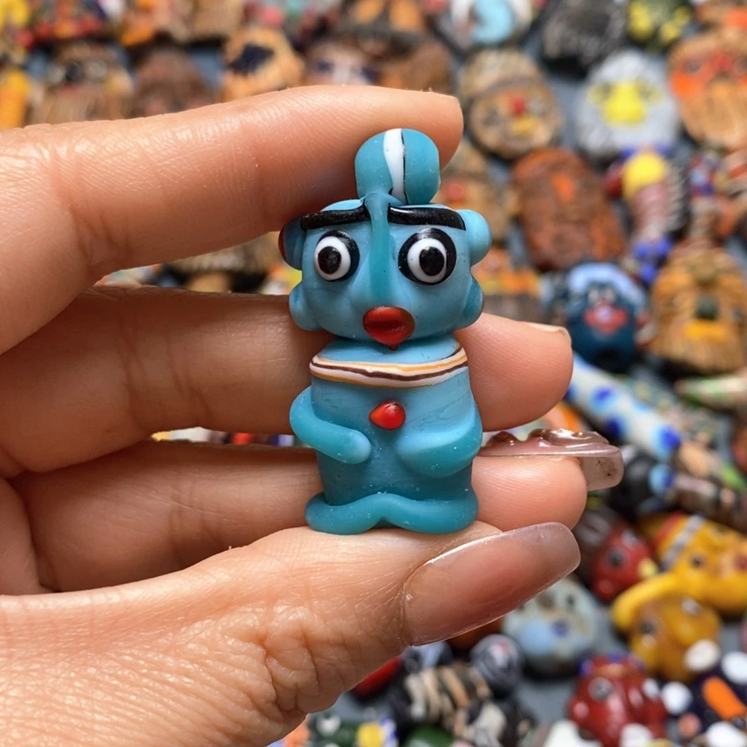 琉璃颈饰印度尼西亚小蓝