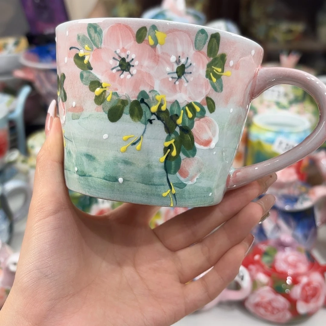瓷片景德镇手绘高温釉下彩陶瓷茶具