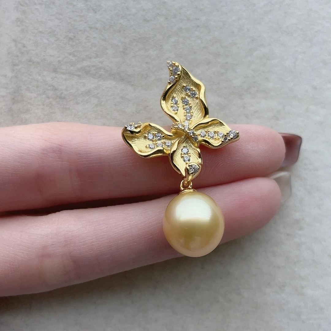 海水珍珠银S925镶嵌吊坠31