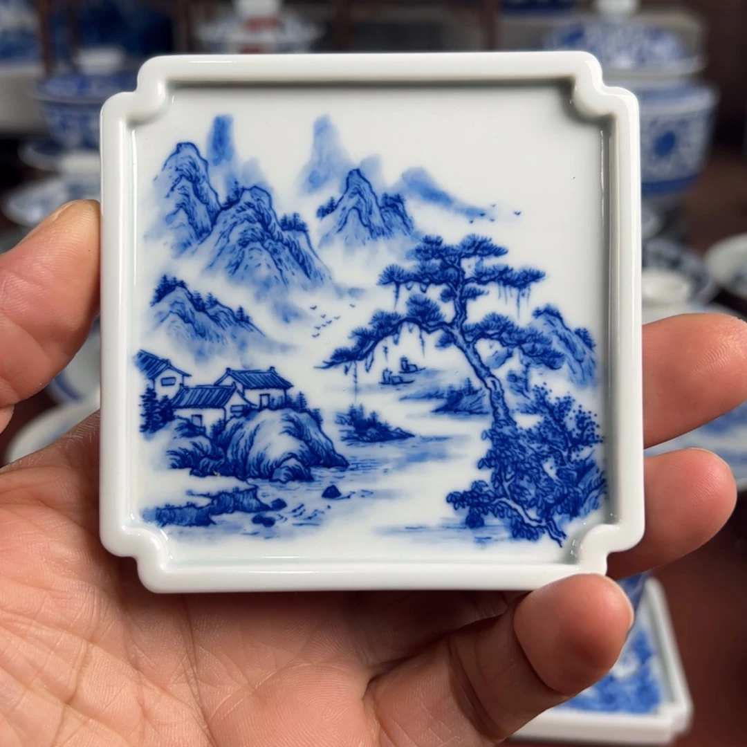 陶瓷茶具山水杯垫