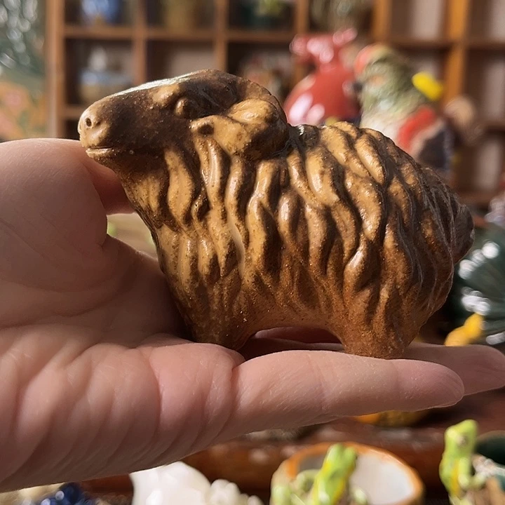 d***n陶艺绵羊茶宠摆件装饰