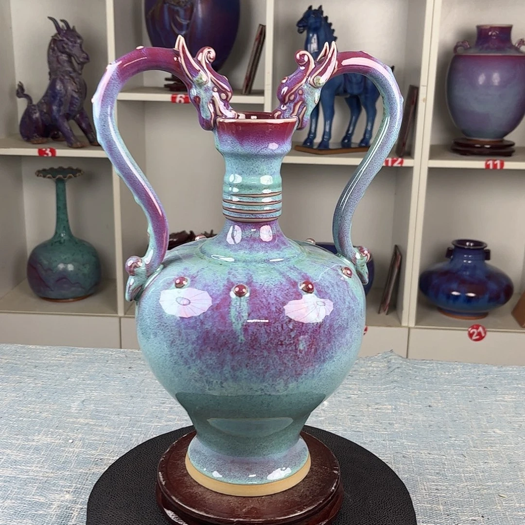 瓷片双龙尊珍品收藏