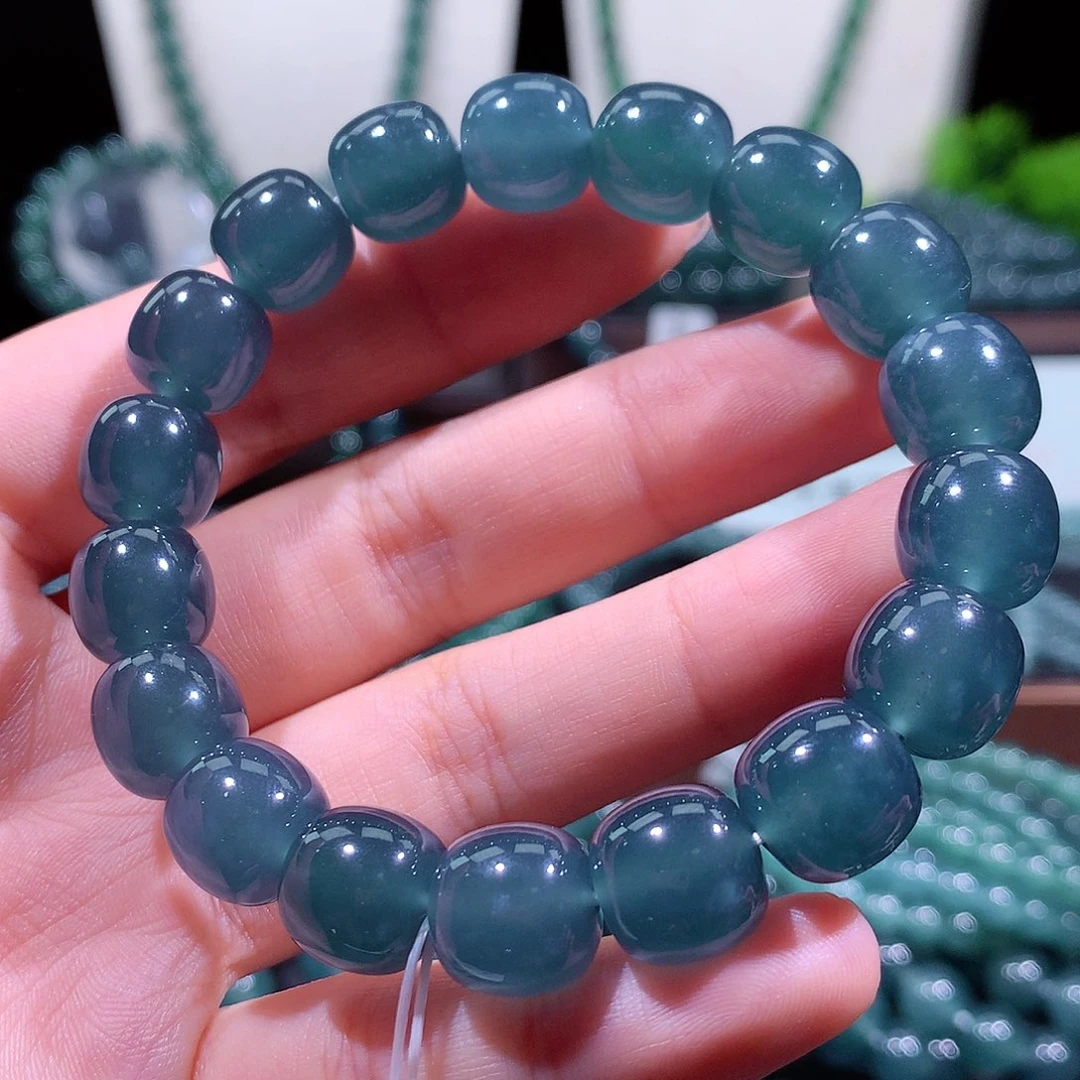 翡翠未镶嵌手链天然a货翡翠手串12