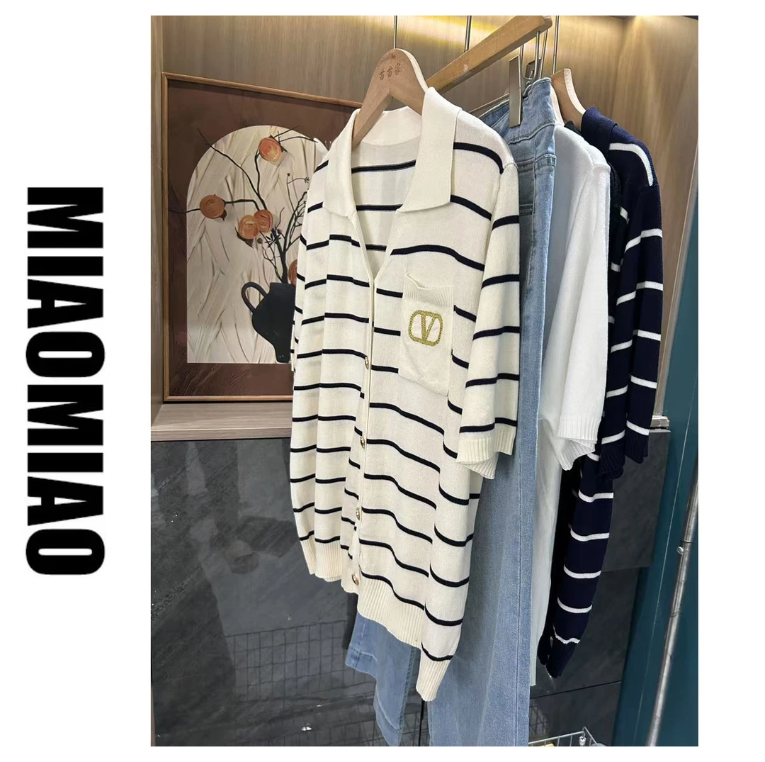 PoloV领欧货洋气刺绣字母显瘦针织衫657