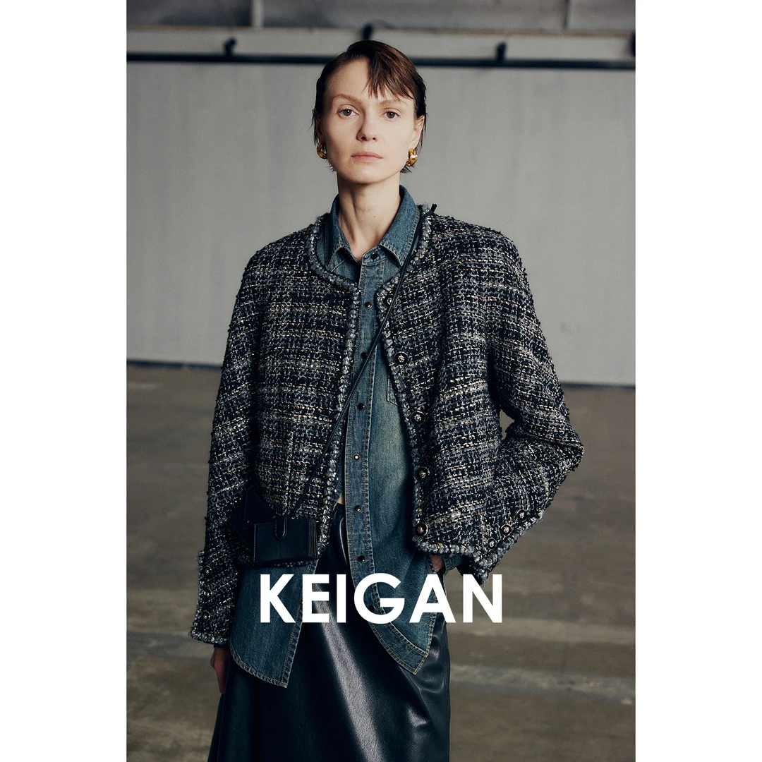 开间黑标/法国进口双C旗下Lesage刺绣坊金箔粗花呢马德里廓形小香