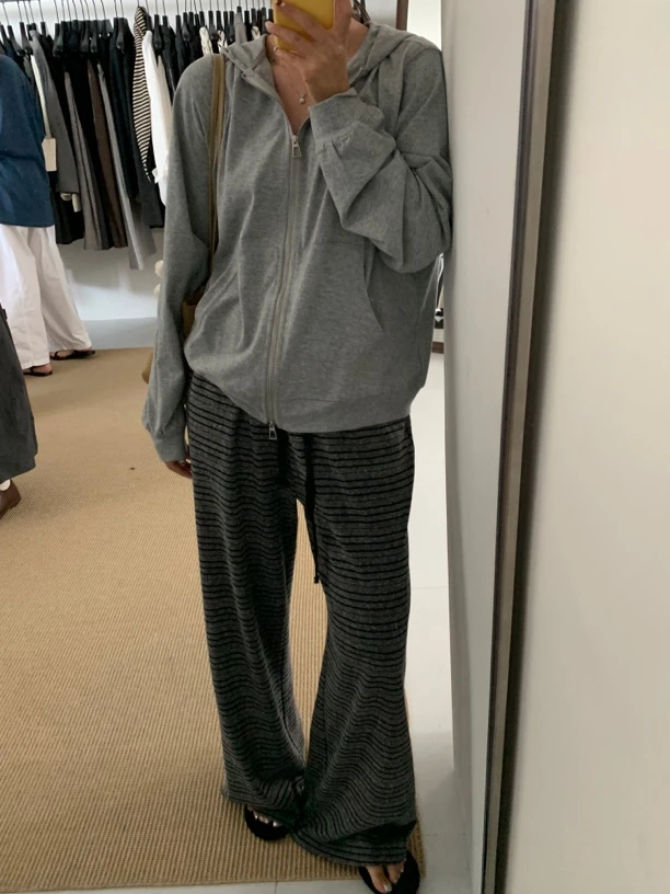 【66女孩私服穿搭】秋季新款条纹裤