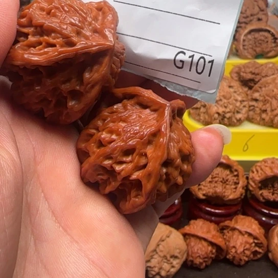 把件文玩核桃盘山三棱