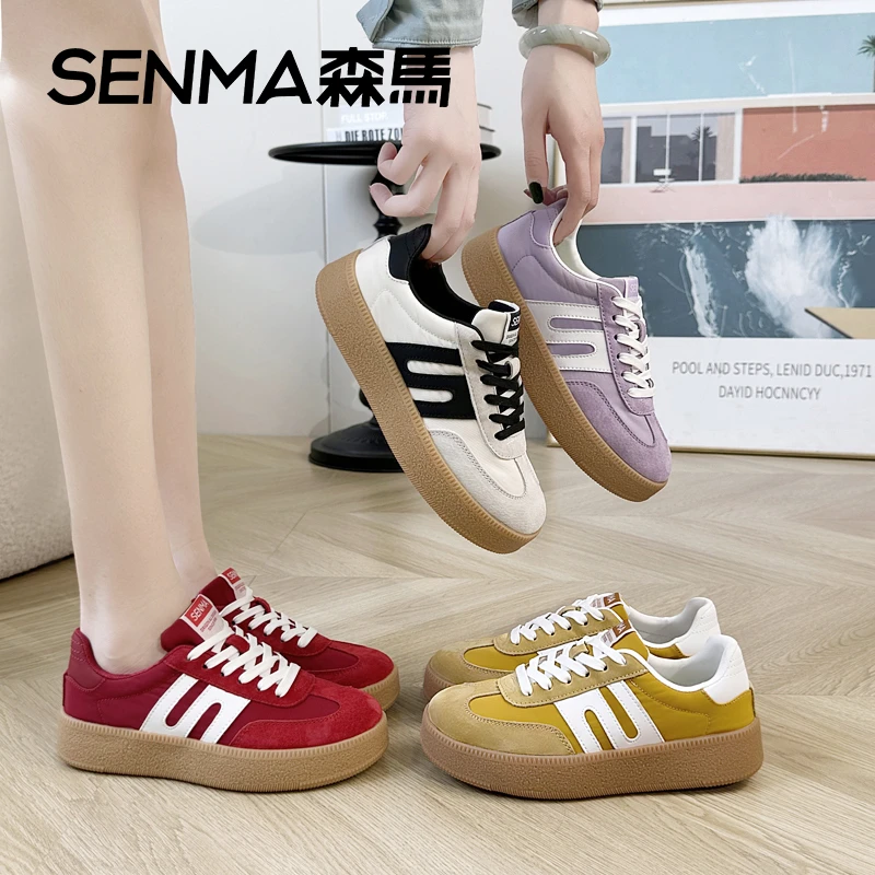 SENMA/森马德训鞋拼色夏季磨砂皮时尚休闲鞋厚底休闲鞋秋季ins