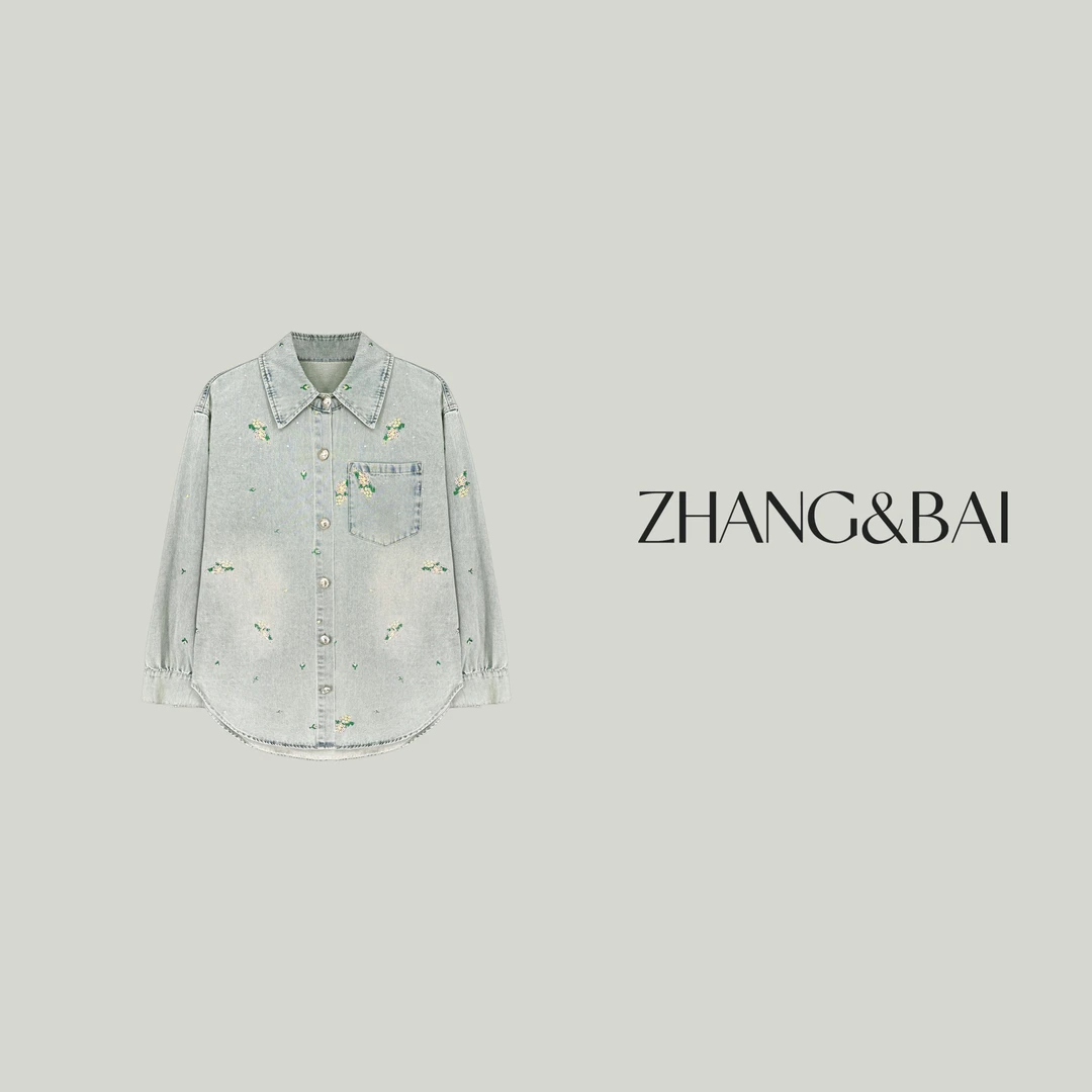 zhang&bai25&SSg高定 | 【繁花】刺绣花朵牛仔外套春游吸睛穿搭