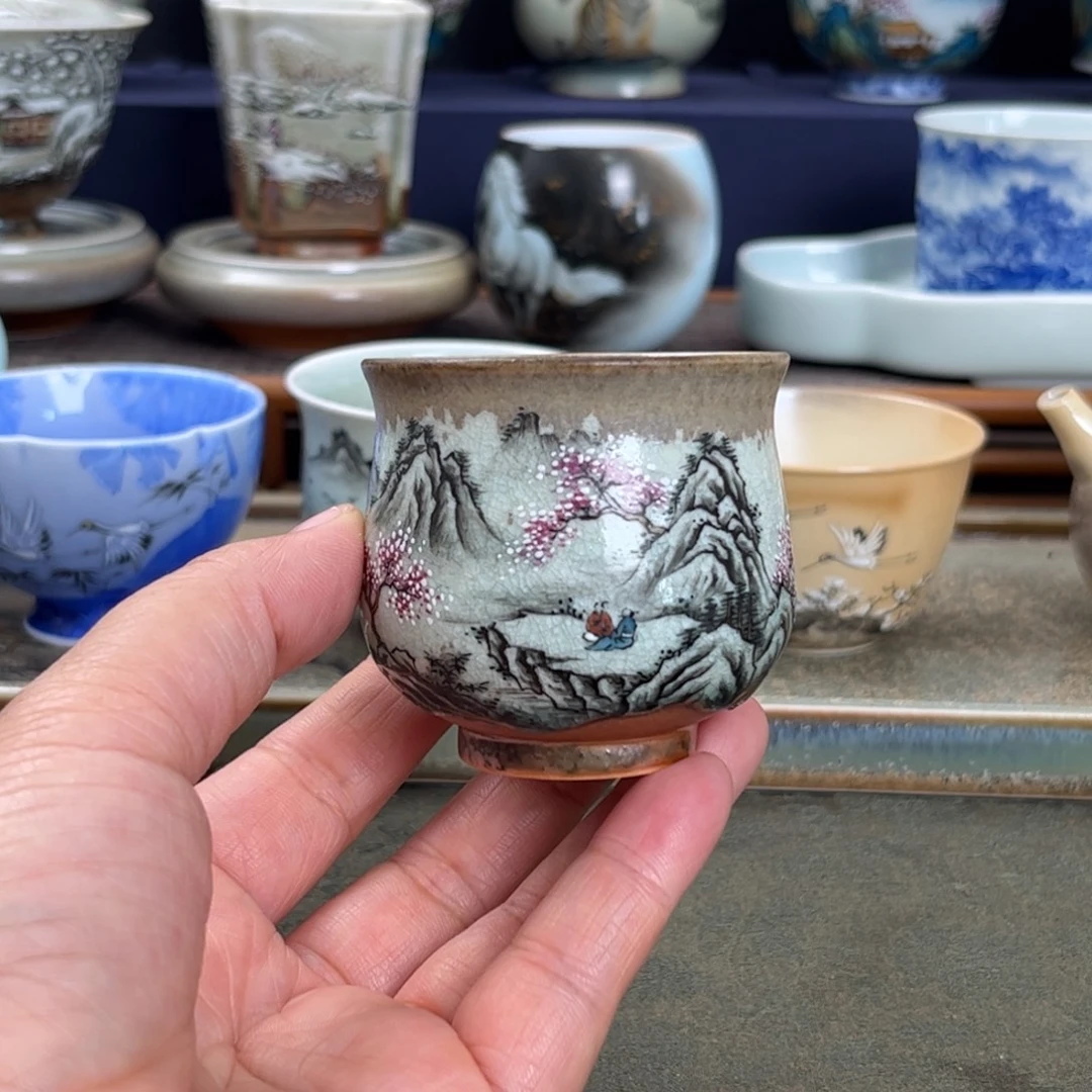 瓷杯子我们观山观水观自在