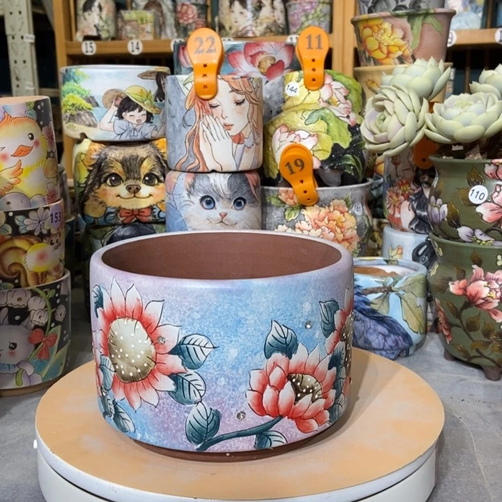 红陶景德镇艺术手绘作品