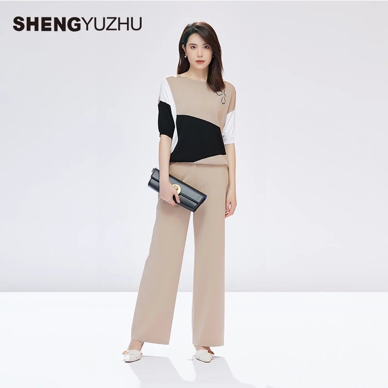 声雨竹官方旗舰店秋夏季新款女士阔腿裤商场同款高腰薄款裤子高级