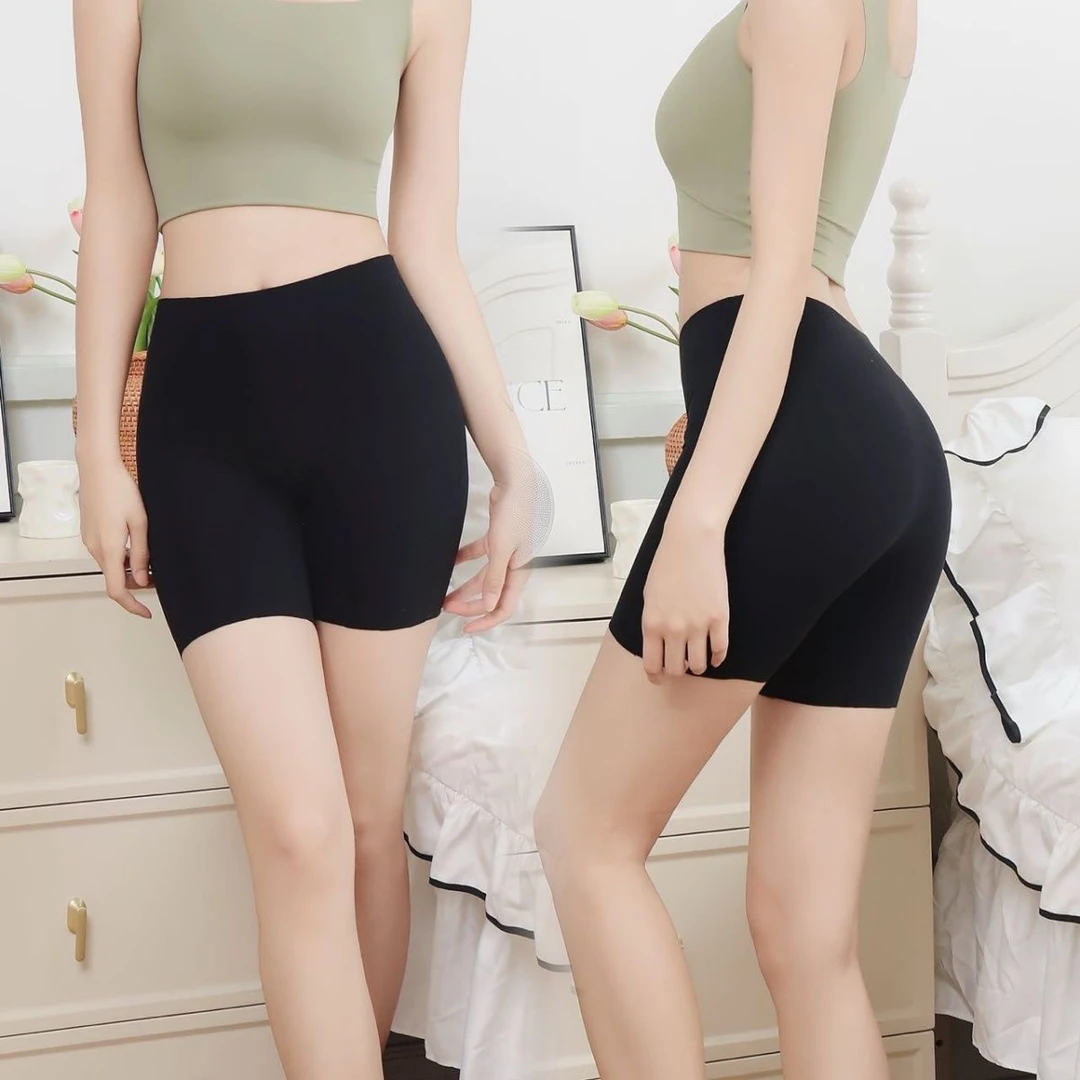 夏季新款透气粉底液二合一三分打底平角安全裤防走光低薄款腰短裤