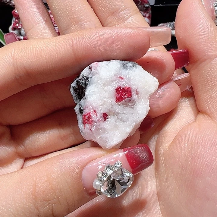 天然辰砂天**子原石毛料