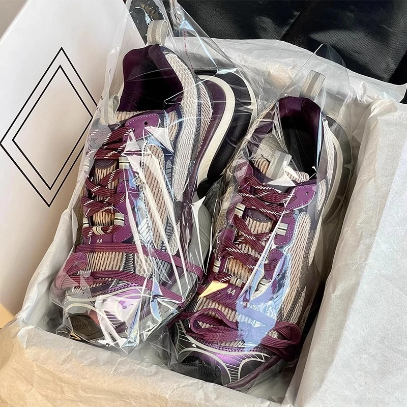 【小个子福音】休闲厚底增高运动鞋女款爆款2025新款暗紫厚底百搭