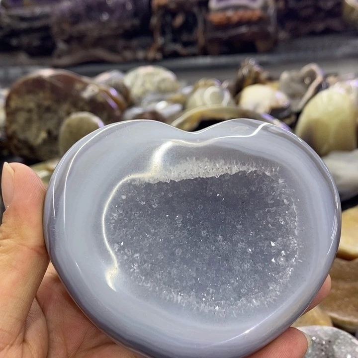 未镶嵌珠宝半成品水晶精抛爱心