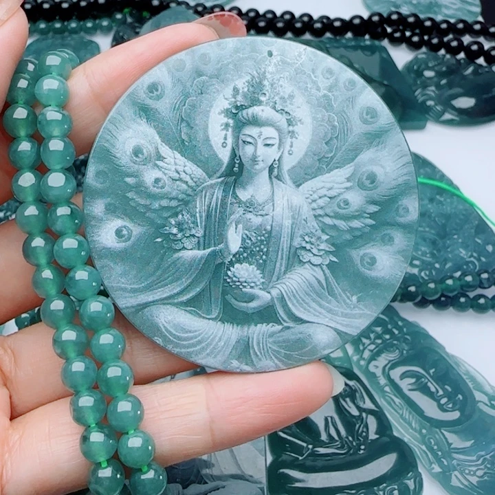 翡翠未镶嵌颈饰多样性发货天然A货翡翠