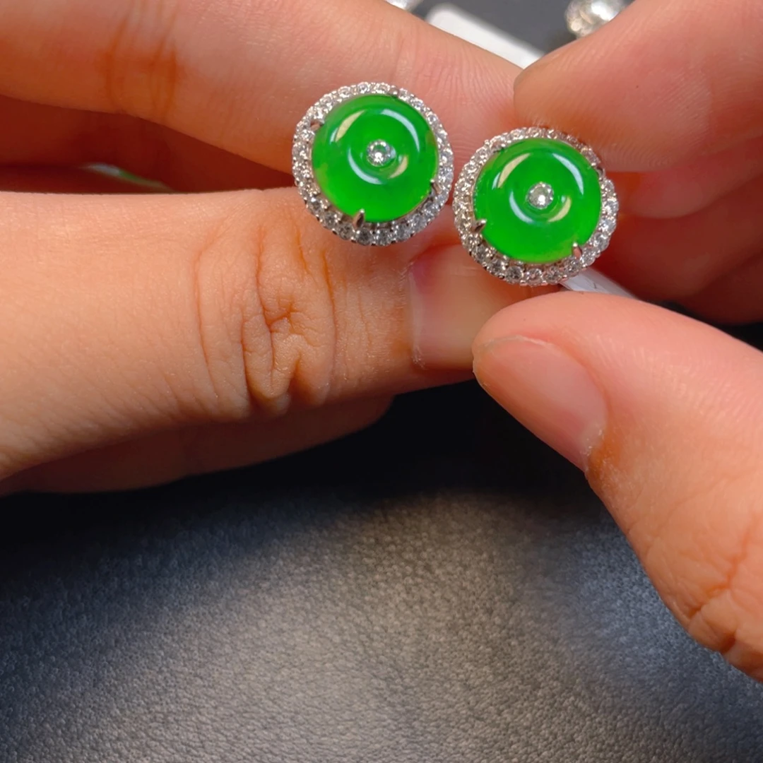 翡翠银S925镶嵌吊坠(不含链)