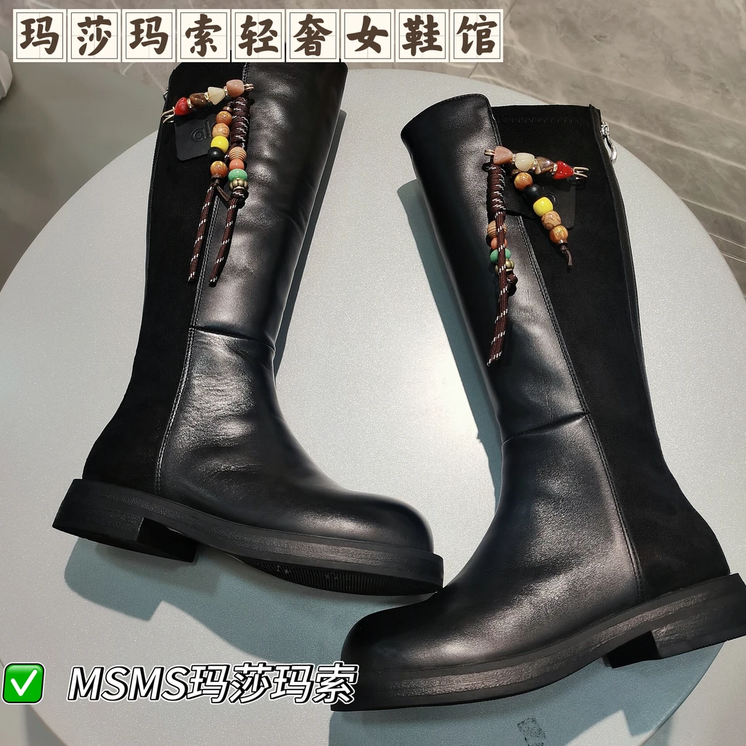 玛莎玛索6078-6波西米亚风二棉高筒靴