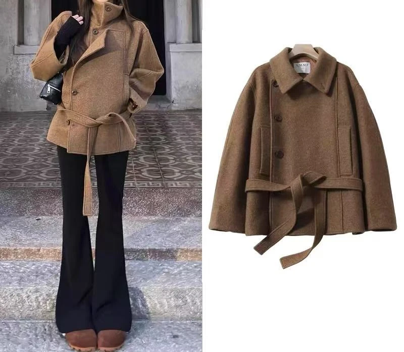 （羊毛外套） 百搭时尚休闲设计感显瘦外套11865-