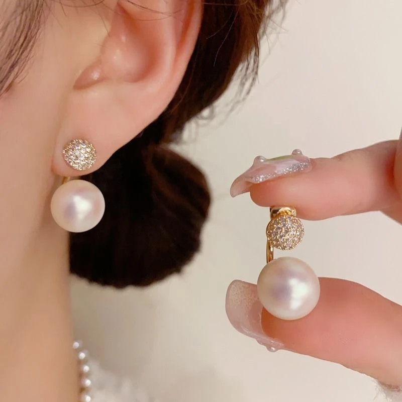 非金属仿珍珠耳饰 两戴耳饰新款小众设计高级气质轻奢耳环
