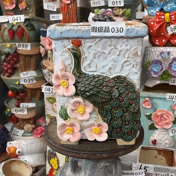 紫砂花盆粗陶材质多肉花盆030