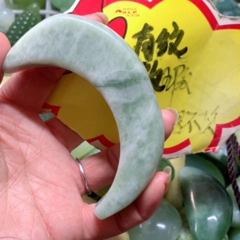 蛇纹石玉手把件未镶嵌