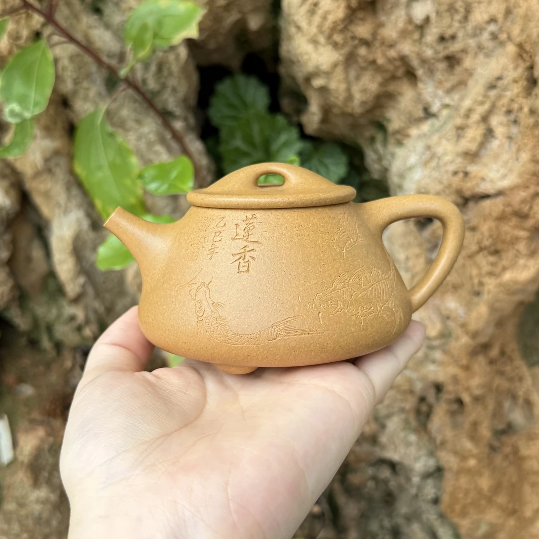 全手工黄金段刻绘满瓢190cc(单层盖网孔)