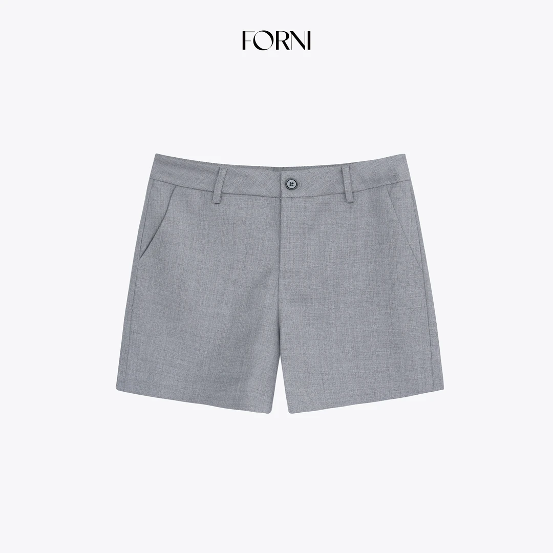 FORNI SuperLady 欧式老钱百慕大斜纹肌理直筒西装中裤