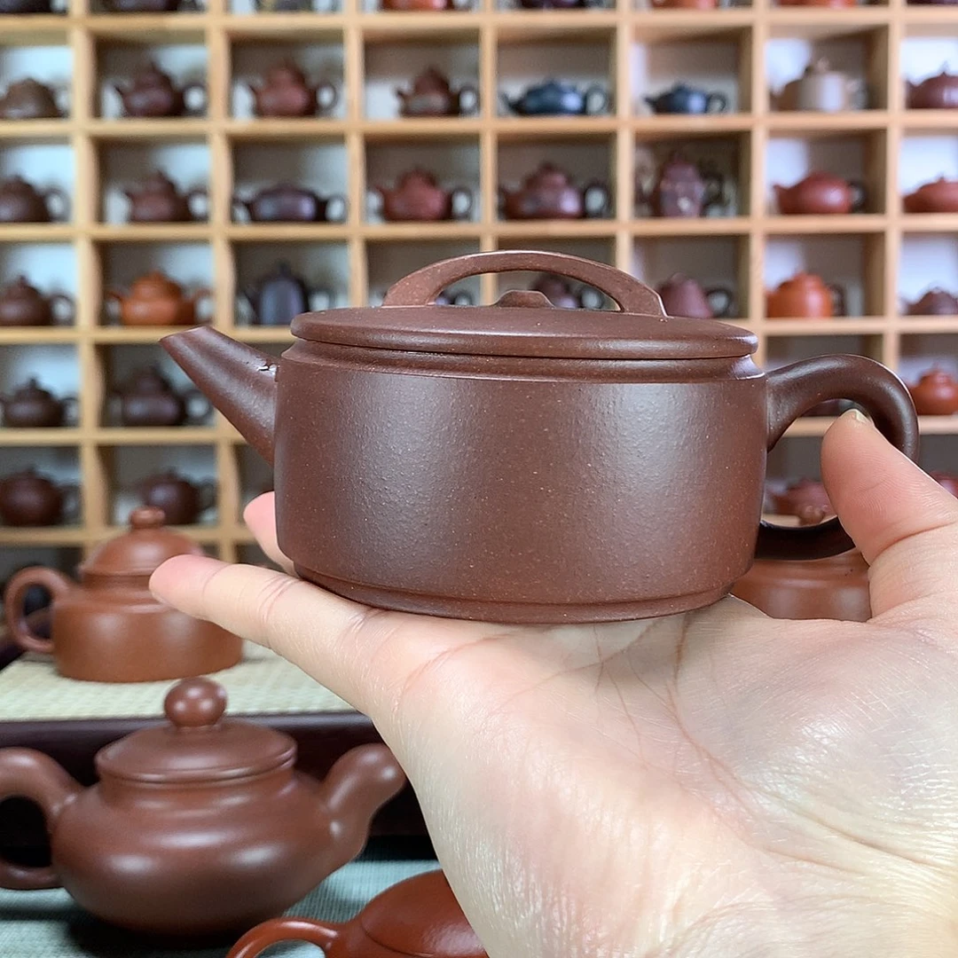 平盖汉瓦紫砂紫砂壶手工制作