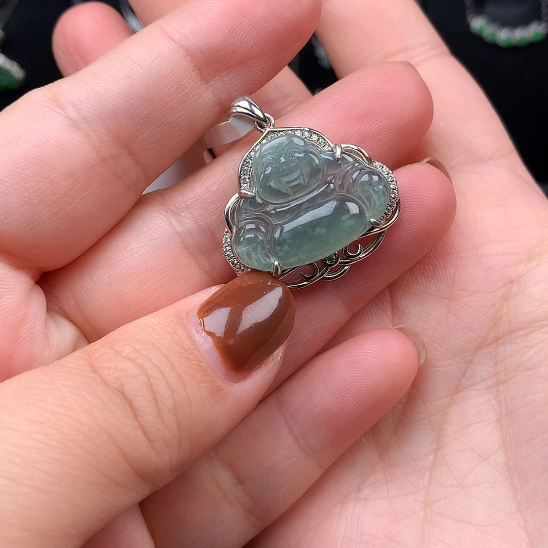 翡翠银S925镶嵌颈饰