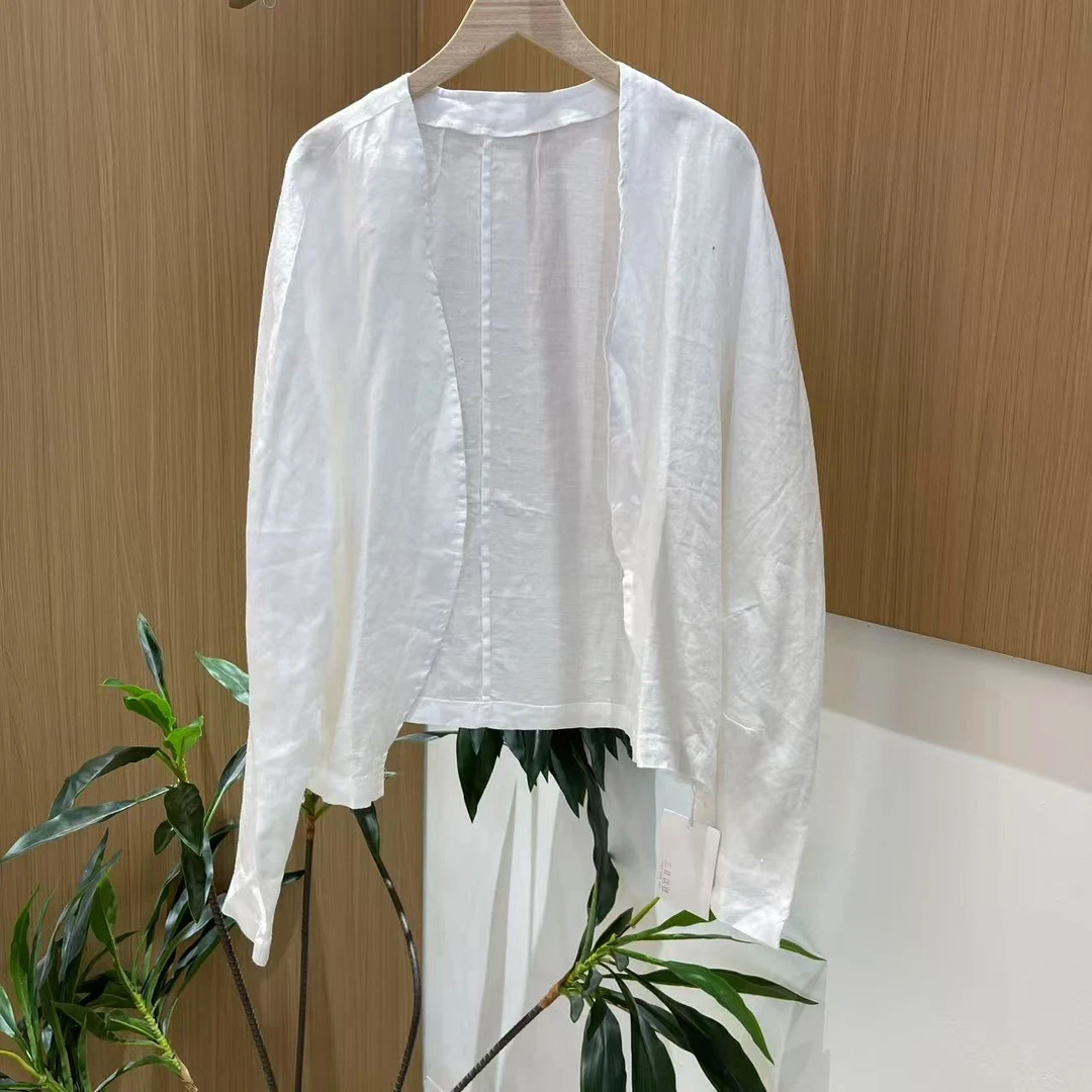 12279新款夏季苎麻优雅减龄宽松显瘦简约衬衫QZ