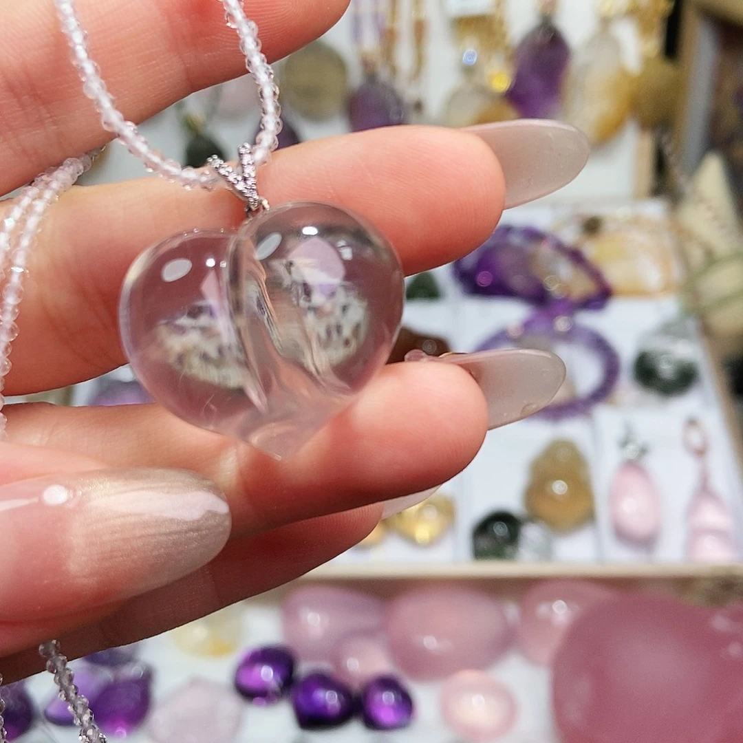 水晶吊坠(赠链)银S925镶嵌