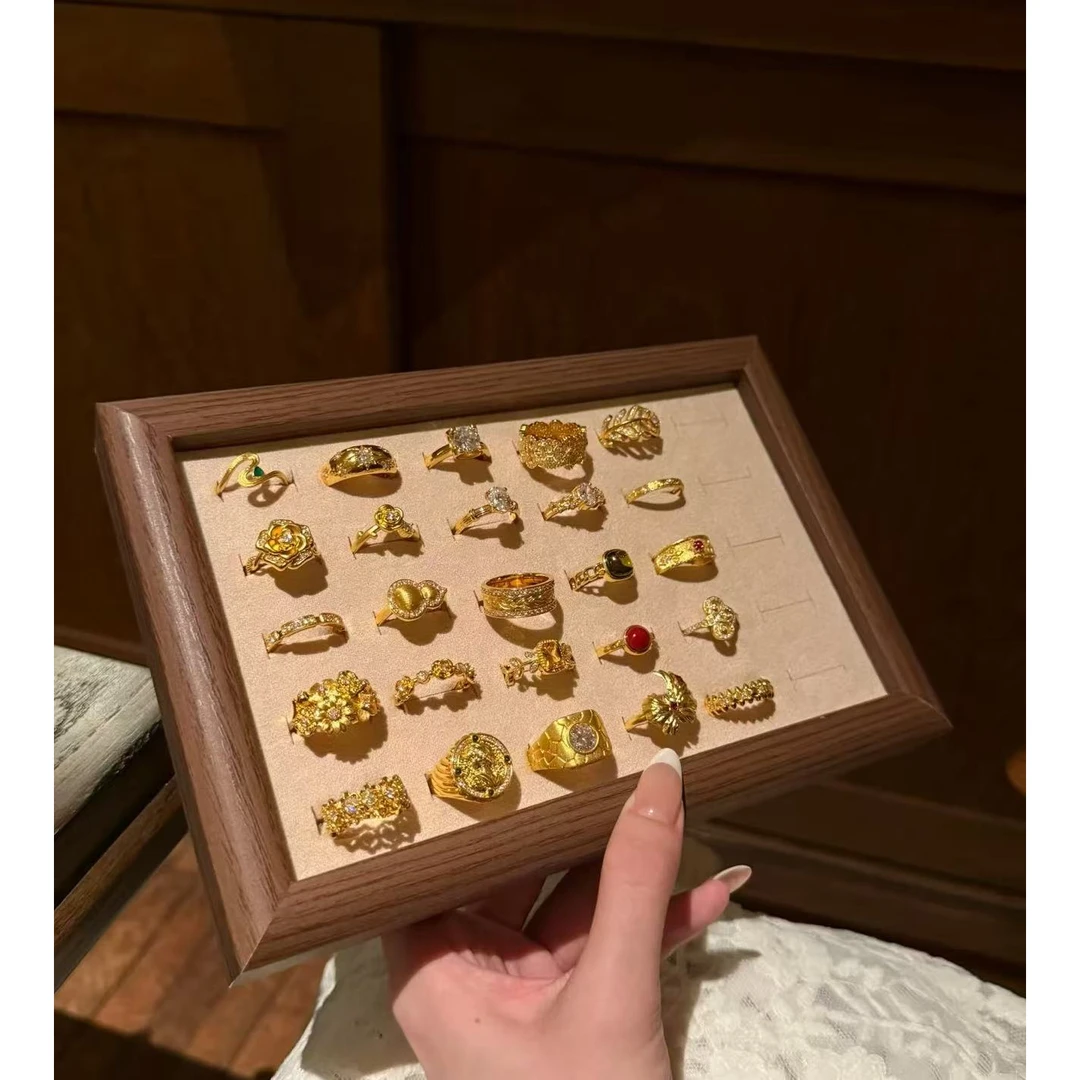 铜合金锆石戒指 黄铜锆石精品高货时尚百搭御姐ins风女王轻奢镶嵌