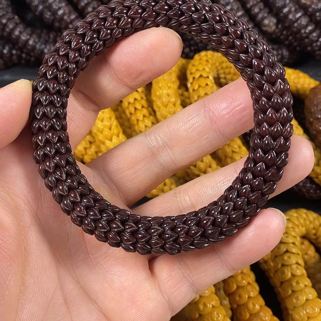 紫金鼠手串包浆莲花13