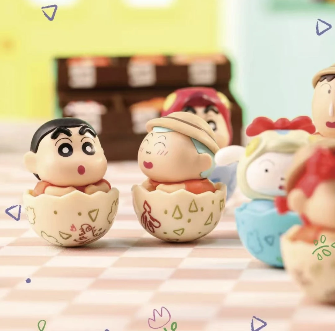 【帮拆】蜡笔小新我们的恐龙日记萌宠不倒翁盲袋盲车载盒摆件