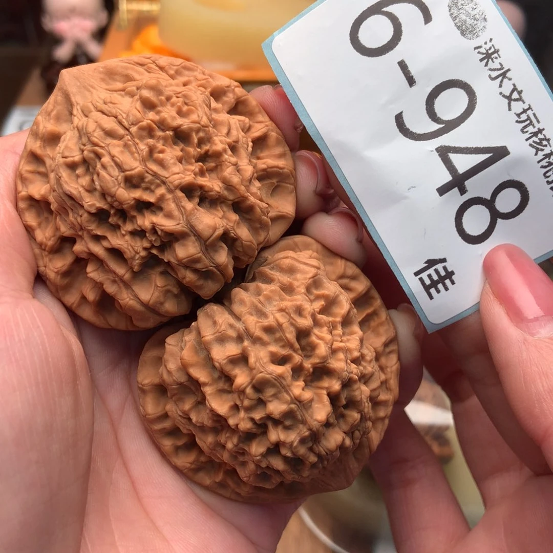 文玩核桃把件48官帽