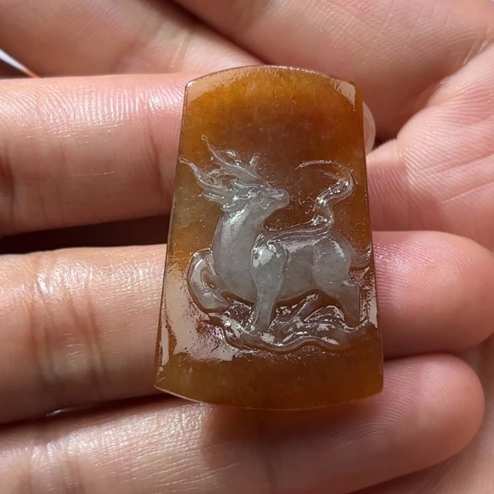 定制翡翠未镶嵌天然缅甸翡翠A货高官厚禄不退不换