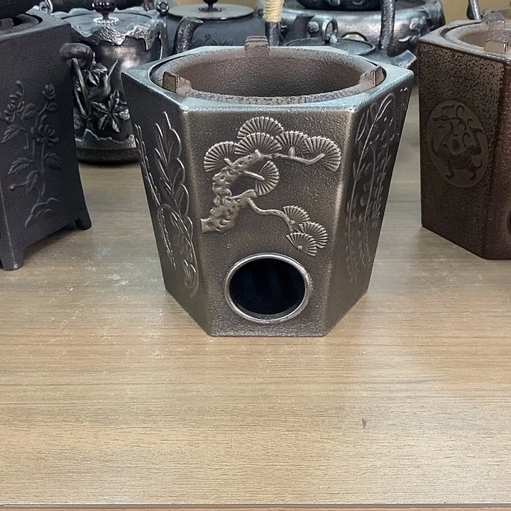 砂铁花草炭炉纯手工打造