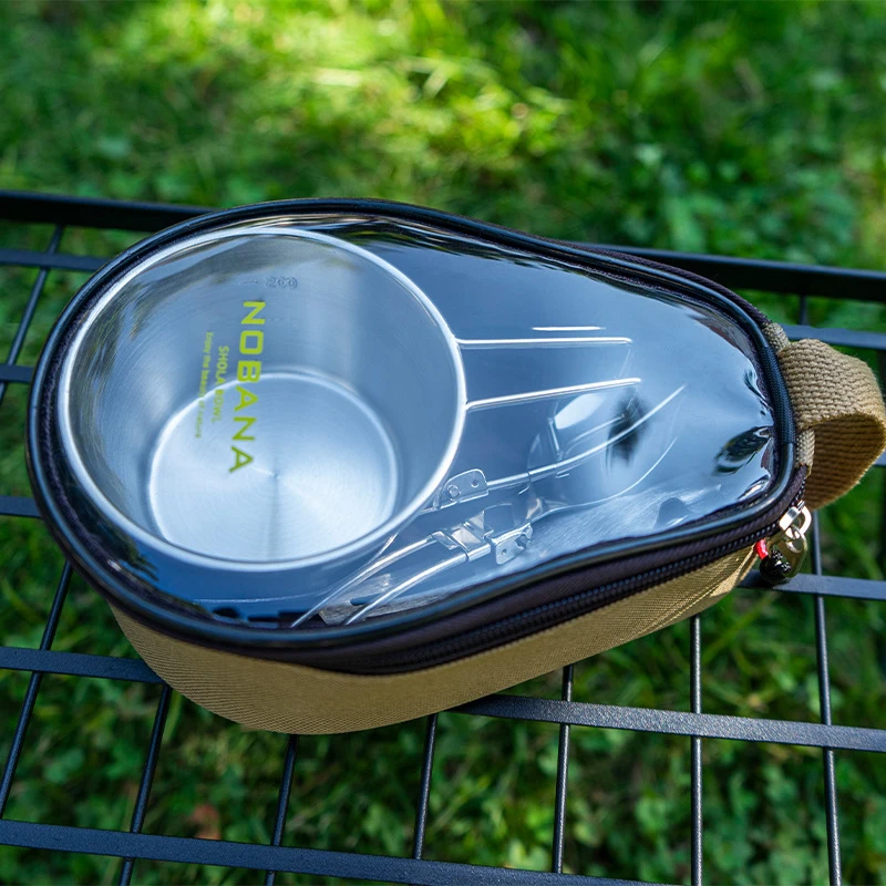 户外雪拉碗4件套装野餐露营不锈钢餐具登山钓鱼雪拉杯便携式套碗