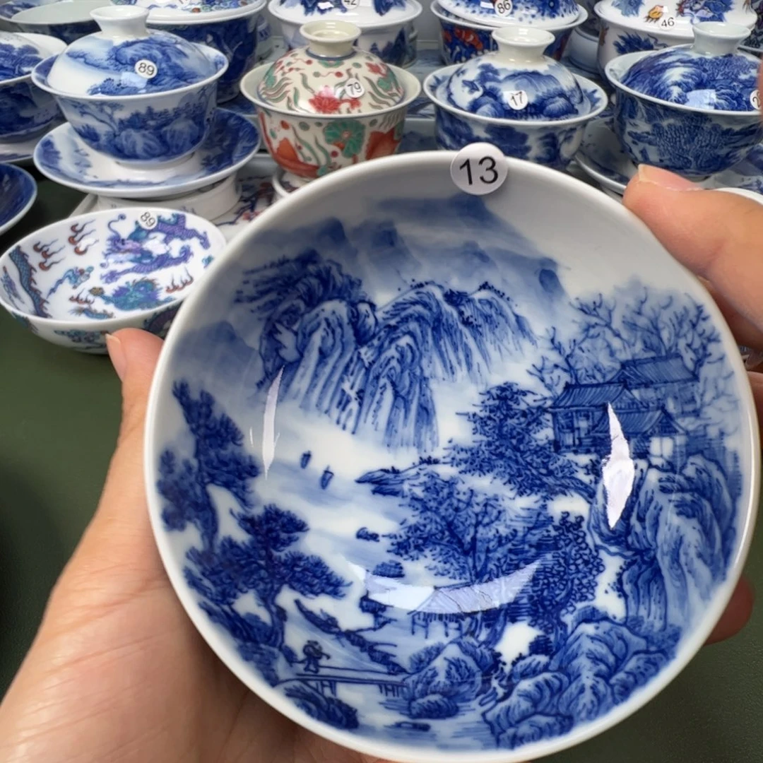 陶瓷景德镇纯手工纯手绘茶具木木13