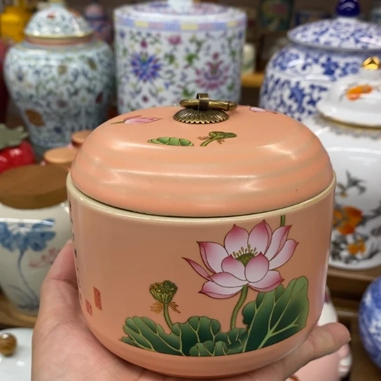 瓷片陶瓷茶叶罐密封罐
