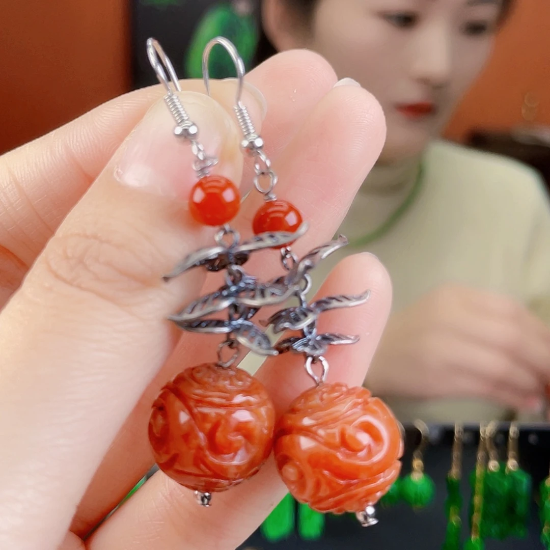 翡翠未镶嵌耳饰饰品