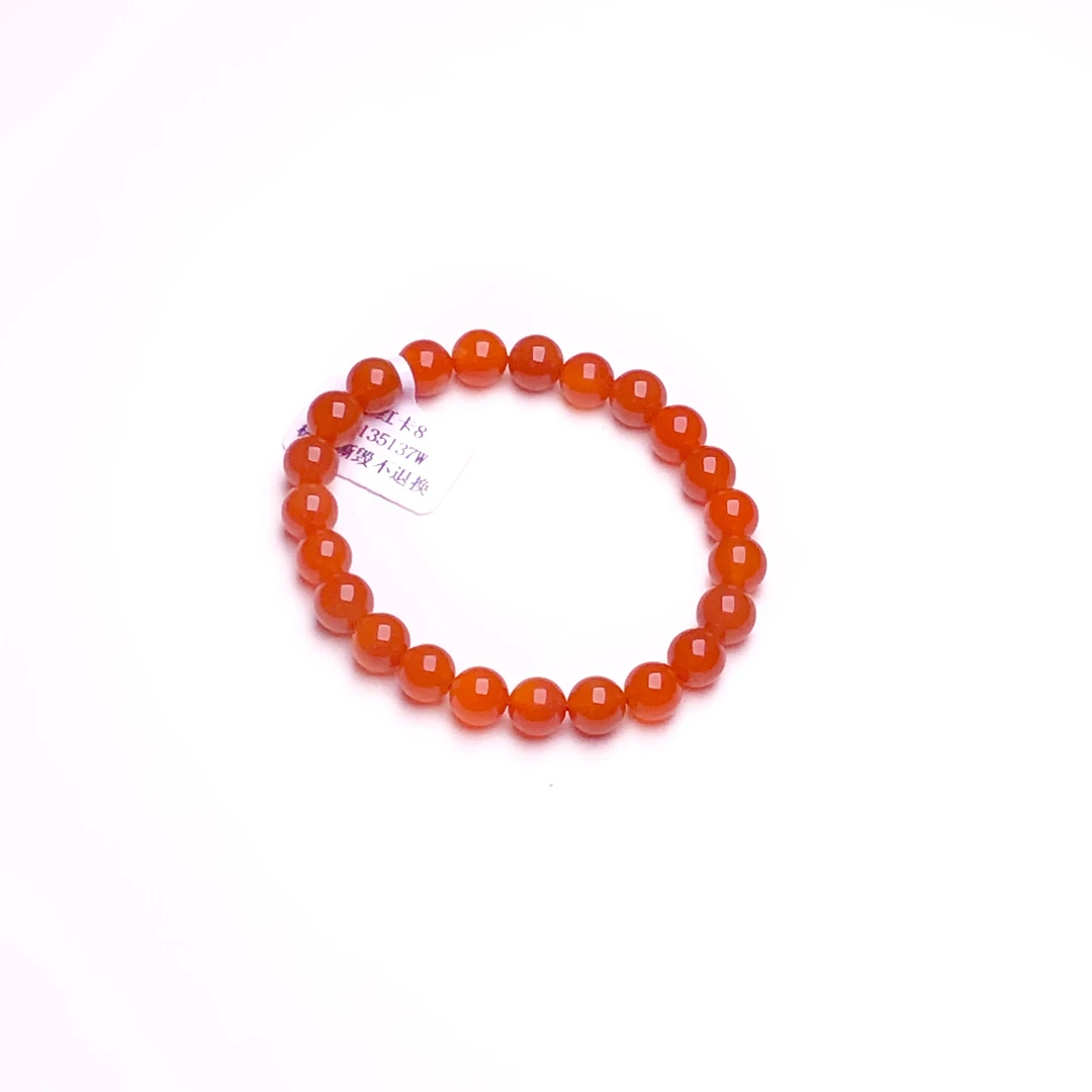 【原矿无注胶】保山小庄冰红卡8单圈手串