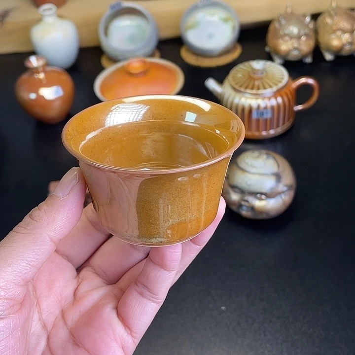 燃薪柴烧茶器志野杯