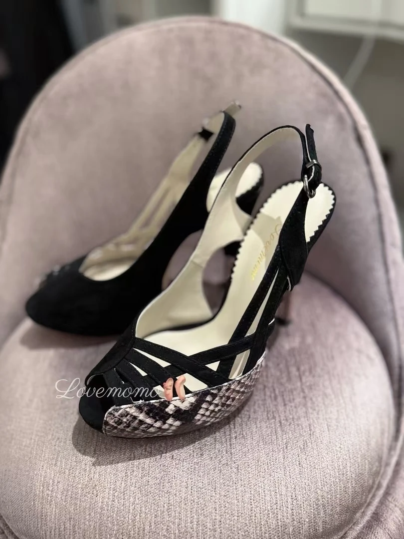 Lovemomo·中古定制蛇皮高跟鞋