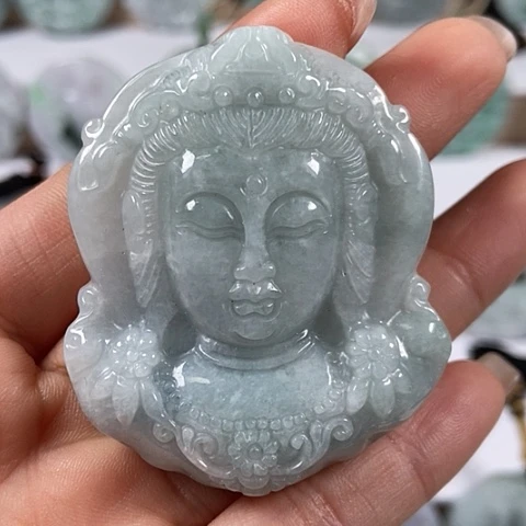 翡翠颈饰未镶嵌观音福利