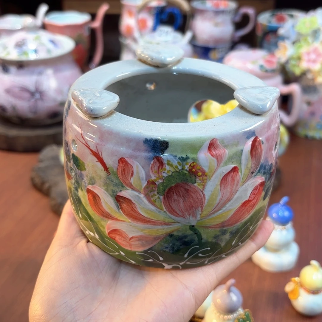 景德镇手绘高温釉下彩陶瓷茶具