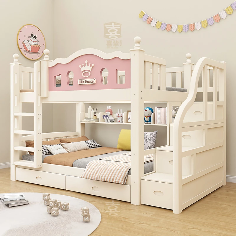 实木上下床成人两层床双层床高低床子母床上下铺床儿童母子床储物