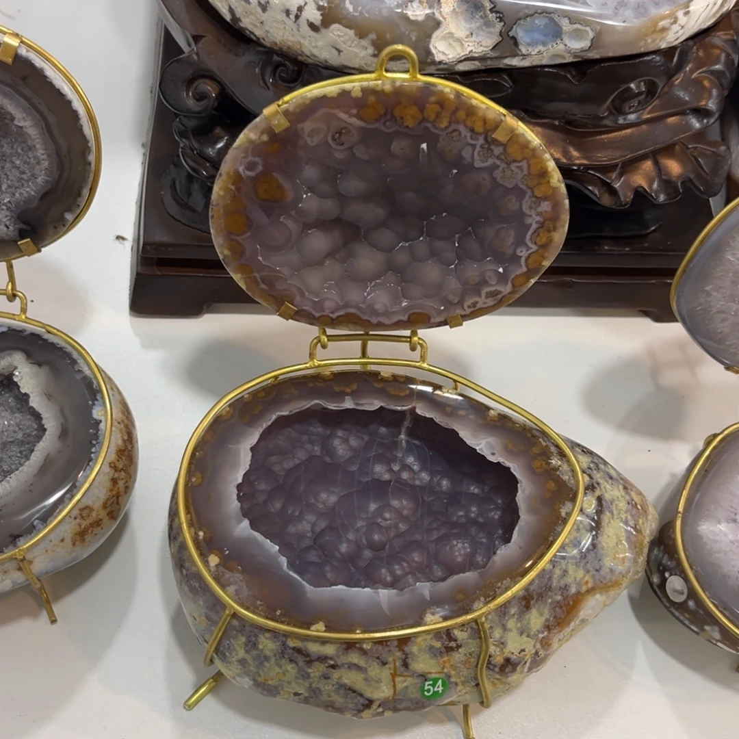 未镶嵌摆件紫晶葡萄肉聚宝盆